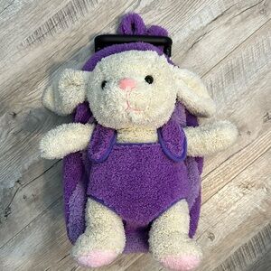 Pal Arounds Rabbit Bunny Soft Plush Roller Backpack School Luggage Toy NWT